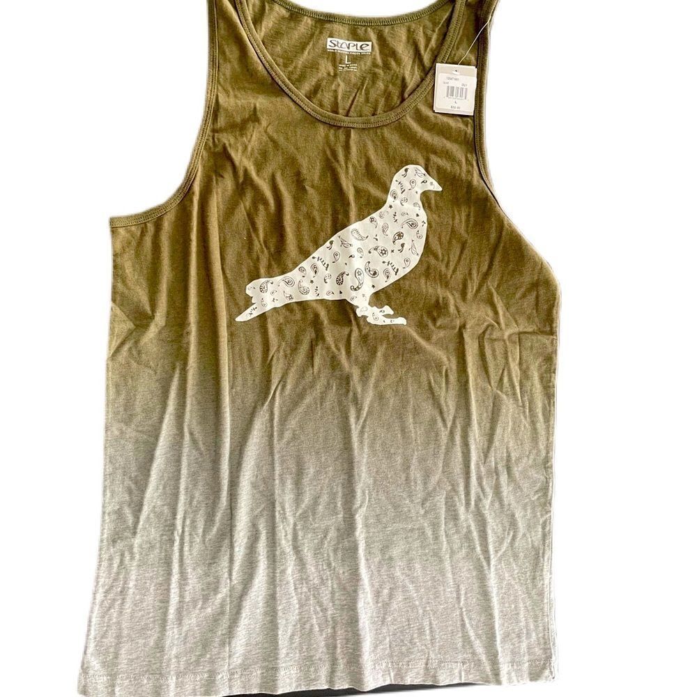 Staple Ombré Tank Top Green with Paisley Details